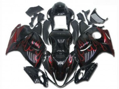 Acquista Carena Moto Suzuki GSXR 1300 Hayabusa 2008-2020 - Nero Lucido Rosso Fiamma