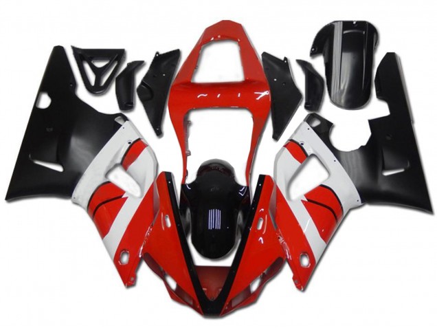 Acquista Carena Moto Yamaha YZF R1 2000-2001 - Rosso Bianco Nero Lucido