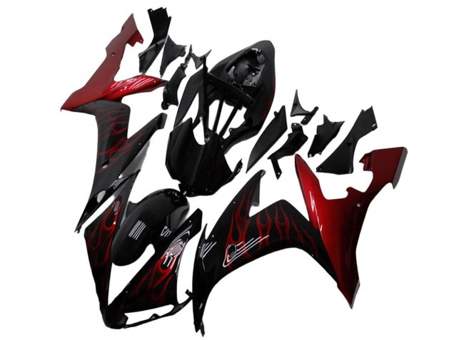 Acquista Carena Moto Yamaha YZF R1 2004-2006 - Nero Lucido Rosso Fiamma