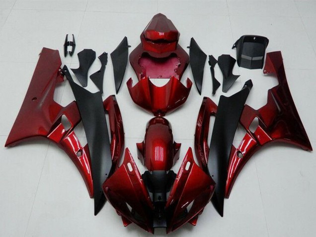 Acquista Kit Carena Moto Yamaha YZF R6 2006-2007 - Rosso Nero Opaco