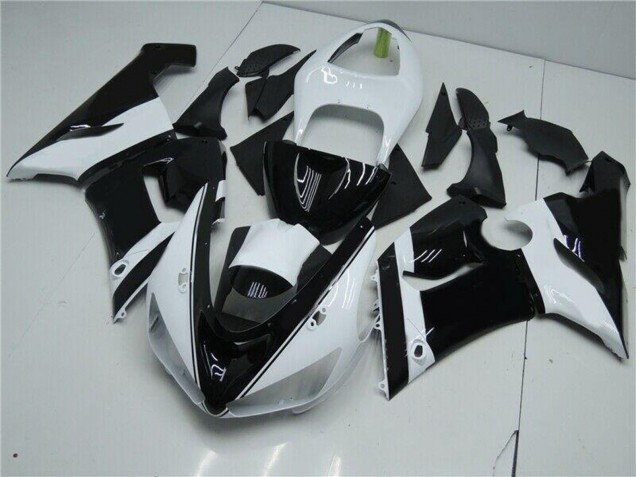 Acquista Carena Moto Kawasaki ZX6R 2005-2006 - Bianco Nero Lucido
