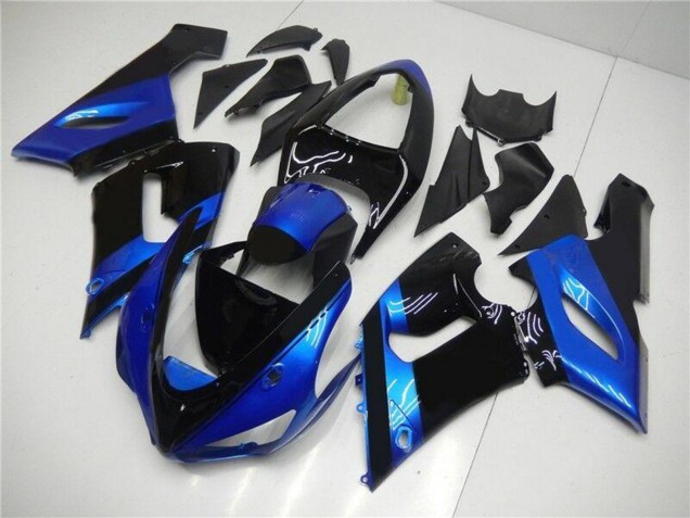 Acquista Kit Carena Moto Kawasaki ZX6R 2005-2006 - Blu Nero Lucido