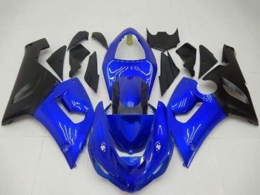 Acquista Carena Moto Kawasaki ZX6R 2005-2006 - Blu Nero Opaco
