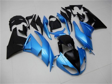 Acquista Carena Moto Kawasaki ZX6R 2009-2012 - Azzurro Chiaro Nero Lucido