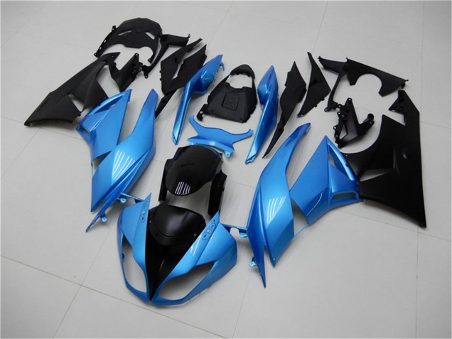 Acquista Carena Moto Kawasaki ZX6R 2009-2012 - Azzurro Chiaro Nero Lucido