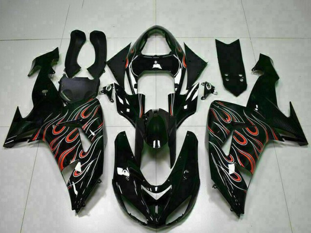 Acquista Kit Carena Moto Kawasaki ZX10R 2006-2007 - Nero Lucido Rosso Fiamma