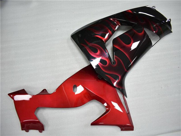 Acquista Carena Moto Kawasaki ZX10R 2006-2007 - Nero Lucido Rosso Fiamma