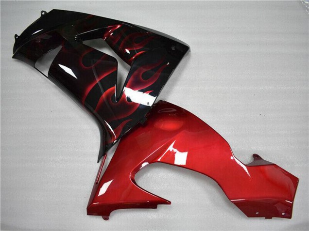 Acquista Carena Moto Kawasaki ZX10R 2006-2007 - Nero Lucido Rosso Fiamma