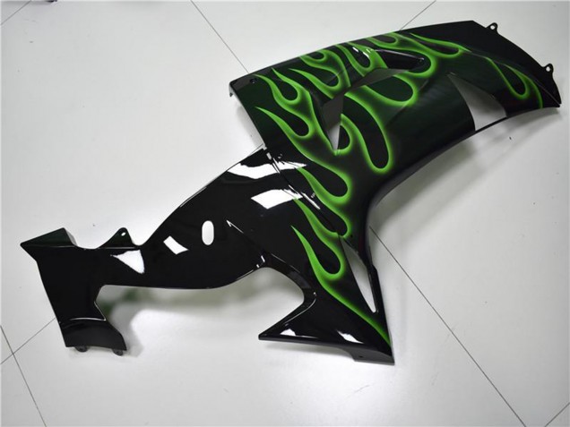 Acquista Carena Moto Kawasaki ZX10R 2006-2007 - Nero Lucido Verde Fiamma