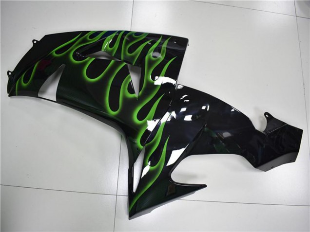 Acquista Carena Moto Kawasaki ZX10R 2006-2007 - Nero Lucido Verde Fiamma