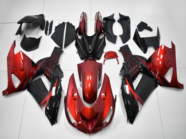 Acquista Carena Moto Kawasaki ZX14R ZZR1400 2006-2011 - Rosso Nero