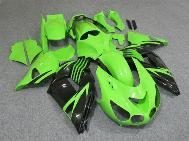 Acquista Carena Moto Kawasaki ZX14R ZZR1400 2006-2011 - Verde Nero Lucido