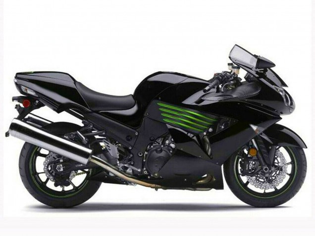 Acquista Carena Moto Kawasaki ZX14R ZZR1400 2006-2011 - Nero Lucido Verde