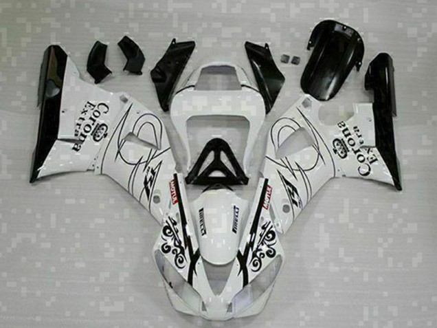 Acquista Carena Moto Yamaha YZF R1 2000-2001 - Bianco Nero Corona Extra