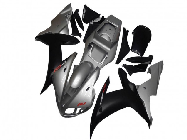 Acquista Carena Moto Yamaha YZF R1 2002-2003 - Argento Nero Opaco
