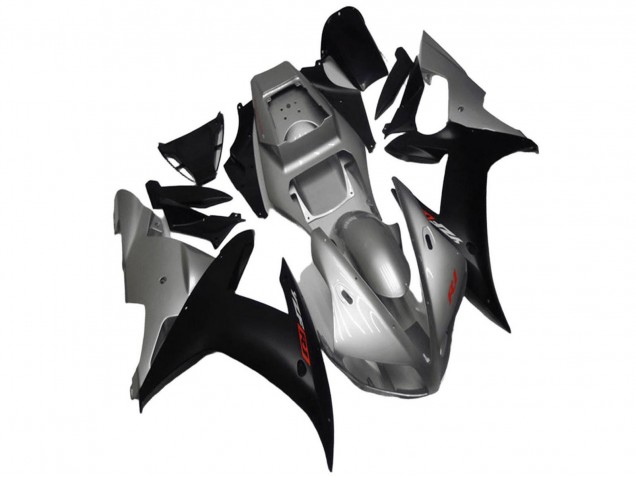 Acquista Carena Moto Yamaha YZF R1 2002-2003 - Argento Nero Opaco
