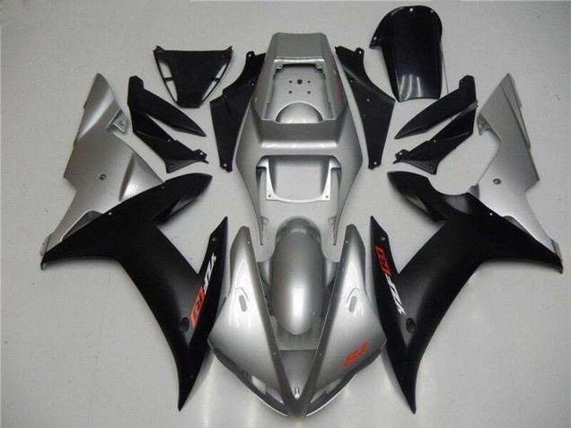 Acquista Carena Moto Yamaha YZF R1 2002-2003 - Argento Nero Opaco