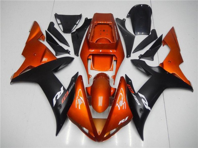 Acquista Carena Moto Yamaha YZF R1 2002-2003 - Arancia Nero Opaco