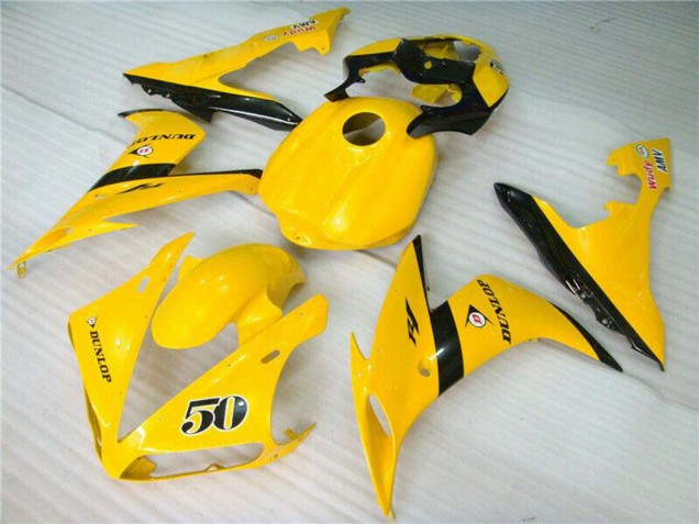 Acquista Carena Moto Yamaha YZF R1 2004-2006 - Giallo Nero Lucido Dunlop 50