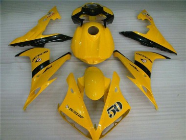 Acquista Carena Moto Yamaha YZF R1 2004-2006 - Giallo Nero Lucido Dunlop 50