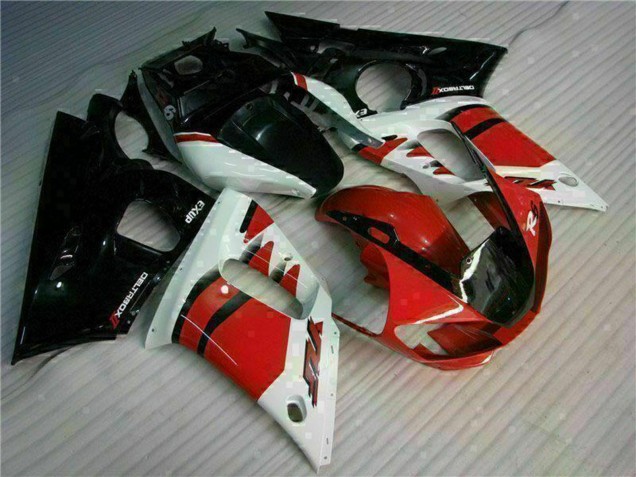 Acquista Carena Moto Yamaha YZF R6 1998-2002 - Bianco Rosso Nero Lucido