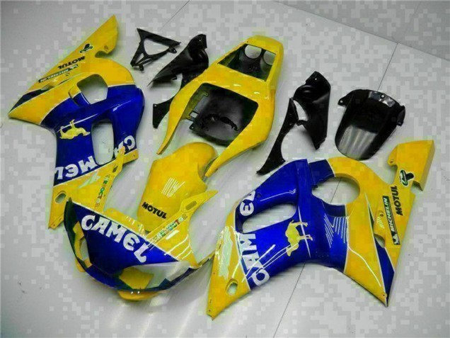 Acquista Carena Moto Yamaha YZF R6 1998-2002 - Giallo Blu Bianco Cammello Motul