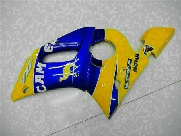 Acquista Carena Moto Yamaha YZF R6 1998-2002 - Giallo Blu Bianco Cammello Motul