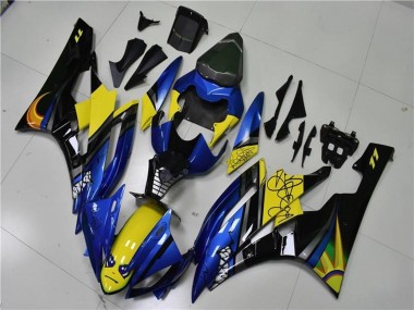 Acquista Carena Moto Yamaha YZF R6 2006-2007 - Blu Giallo Nero Lucido Squalo
