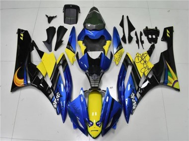 Acquista Carena Moto Yamaha YZF R6 2006-2007 - Blu Giallo Nero Lucido Squalo