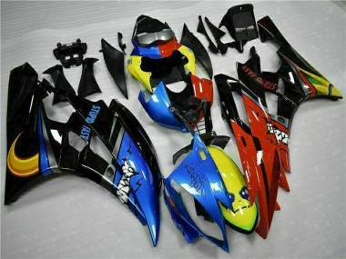 Acquista Carena Moto Yamaha YZF R6 2006-2007 - Giallo Blu Rosso Nero Lucido Squalo