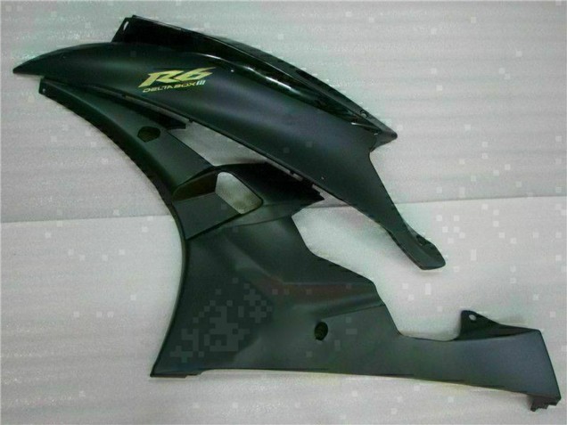Acquista Carena Moto Yamaha YZF R6 2006-2007 - Nero Lucido Nero Opaco Oro Decals