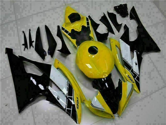 Acquista Carena Moto Yamaha YZF R6 2008-2016 - Giallo Bianco Nero Lucido