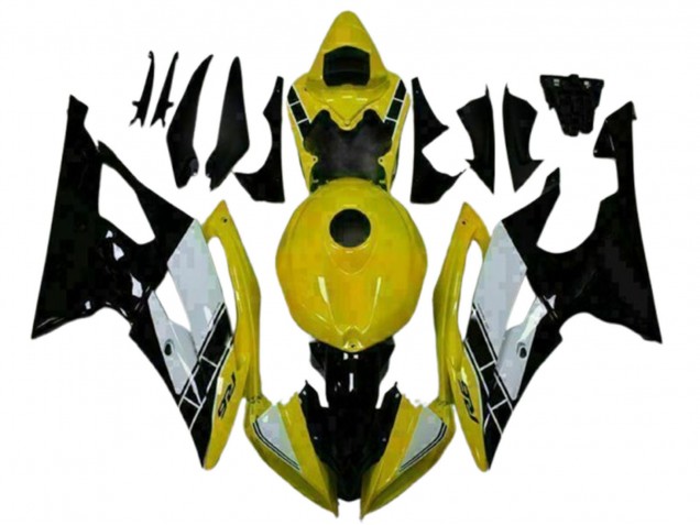 Acquista Carena Moto Yamaha YZF R6 2008-2016 - Giallo Bianco Nero Lucido