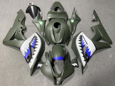 Acquista Carene Moto Honda CBR600RR 2007-2008 - Verde Militare Bianco Blu Squalo