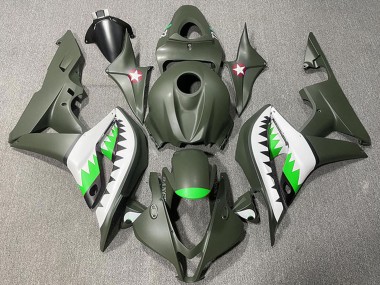 Acquista Carene Moto Honda CBR600RR 2007-2008 - Verde Militare Bianco Verde Squalo