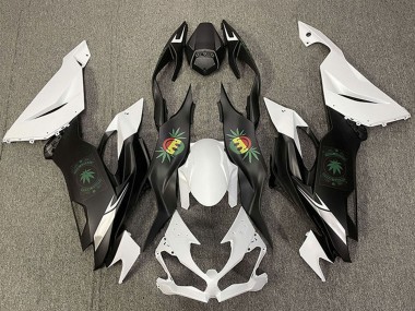 Acquista Carene Moto Kawasaki ZX6R 2019-2022 - Bianco Nero Faccina Felice