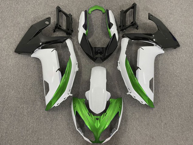 Acquista Carene Moto Kawasaki Ninja 650R 2009-2011 - Bianco Verde Nero Opaco