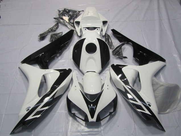 Acquista Carene Moto Honda CBR1000RR 2006-2007 - Bianco Nero Lucido OEM Stile No Decals