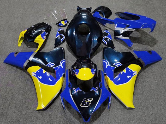 Acquista Carena Moto Honda CBR1000RR 2008-2011 - Blu Scuro Giallo Red Bull