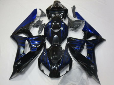 Acquista Carene Moto Honda CBR1000RR 2006-2007 - Nero Lucido Blu Fiamma