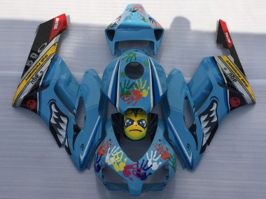 Acquista Carene Moto Honda CBR1000RR 2004-2005 - Blu Giallo Nero Rosso Squalo