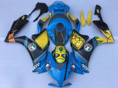Acquista Carene Moto Honda CBR1000RR 2012-2016 - Blu Giallo Nero Lucido Squalo Teeth