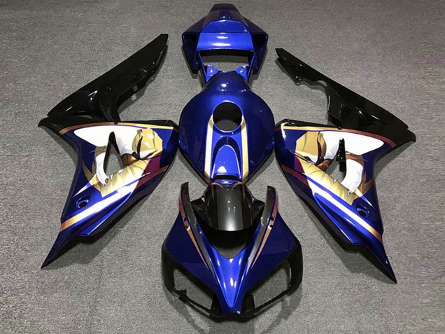 Acquista Carene Moto Honda CBR1000RR 2006-2007 - Blu Bianco Oro Nero Lucido
