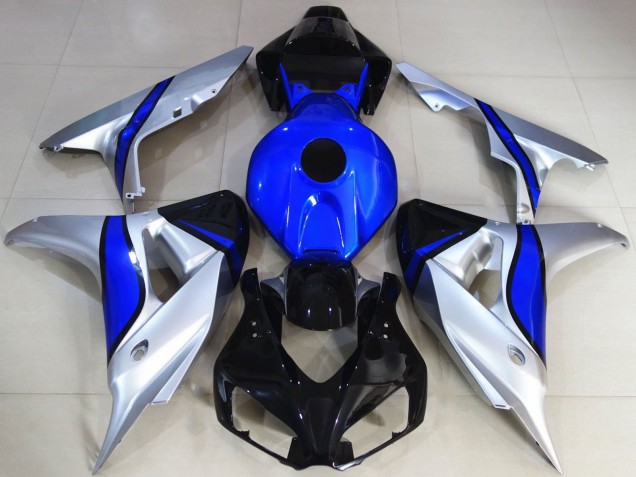 Acquista Carene Moto Honda CBR1000RR 2006-2007 - Argento Blu Nero Lucido