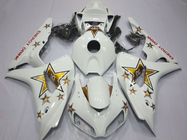 Acquista Carene Moto Honda CBR1000RR 2006-2007 - Bianco Oro Stella Energy Drink