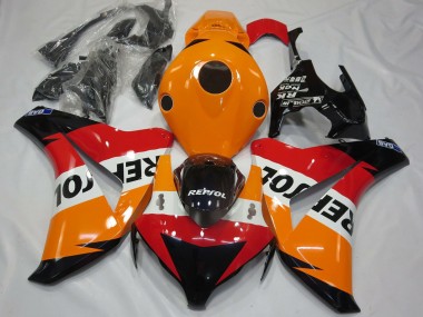 Acquista Kit Carena Moto Honda CBR1000RR 2008-2011 - Arancia Bianco Rosso Nero Lucido Repsol