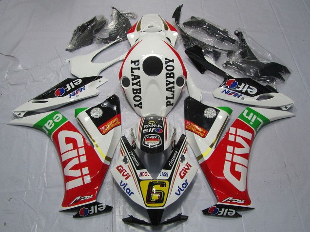 Acquista Carene Moto Honda CBR1000RR 2012-2016 - Bianco Rosso Verde Givi PlayBoy