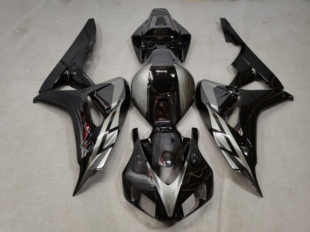 Acquista Carene Moto Honda CBR1000RR 2006-2007 - Argento Nero Lucido