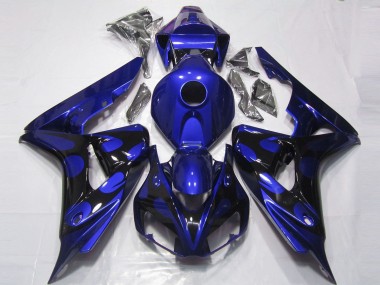 Acquista Carene Moto Honda CBR1000RR 2006-2007 - Blu Nero Lucido Fiamma