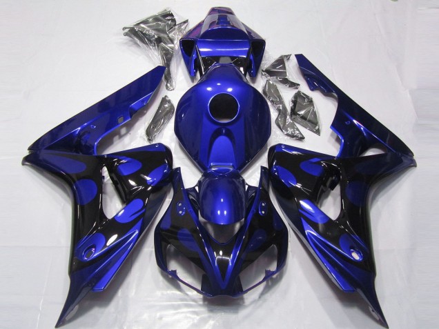 Acquista Carene Moto Honda CBR1000RR 2006-2007 - Blu Nero Lucido Fiamma